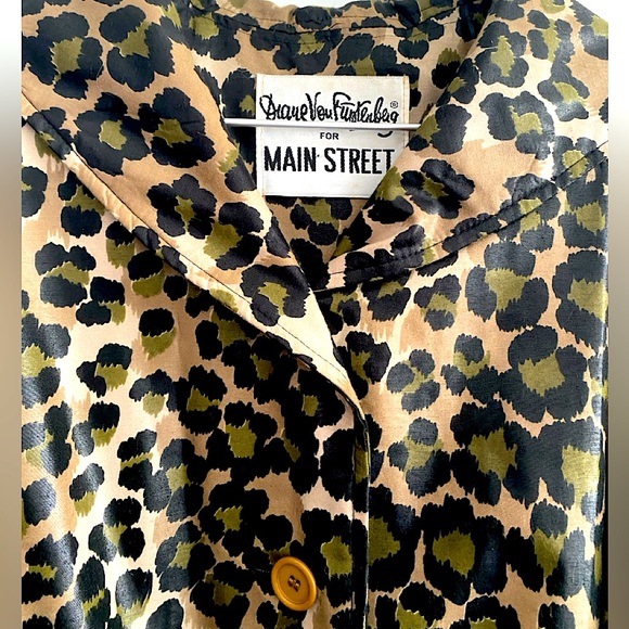 Vintage Diane Von Furstenberg DVF early 70s leopard print trench rain coat - Picture 2 of 8